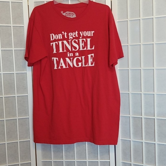 Bowery Supply Christmas T-Shirt – Red – Size XL - Picture 2 of 4